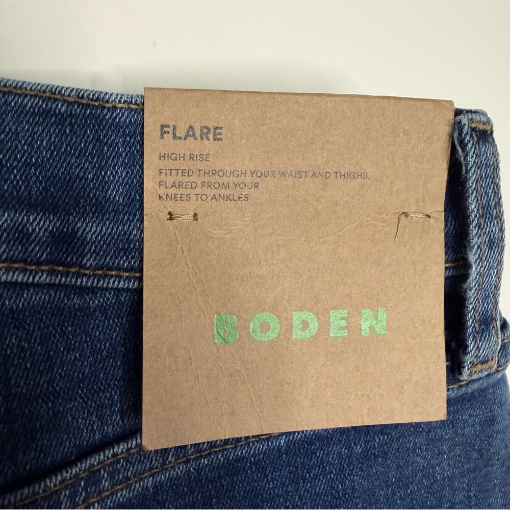 NWT Boden High Rise Slim Flare Jeans Women's Size 31R Denim Casual Classic - Picture 7 of 8